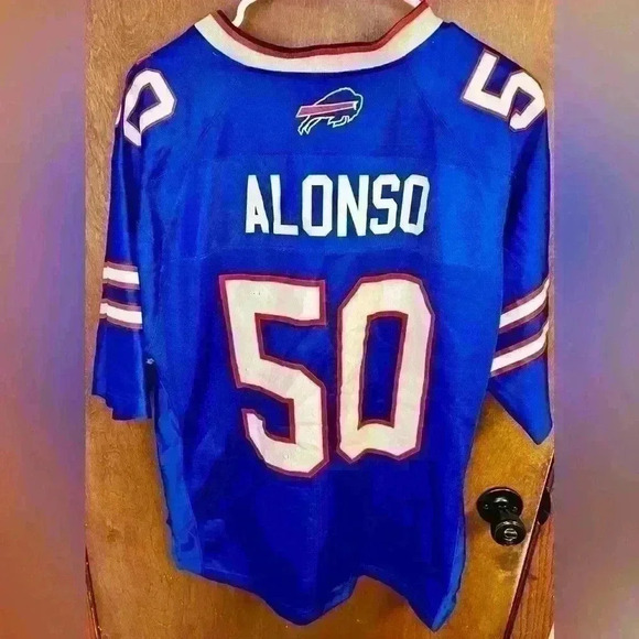 Buffalo Bills Blue #50 Alonso Jersey - Picture 1 of 7